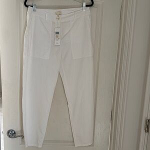 Eileen Fisher Women's Ivory Ankle Pants